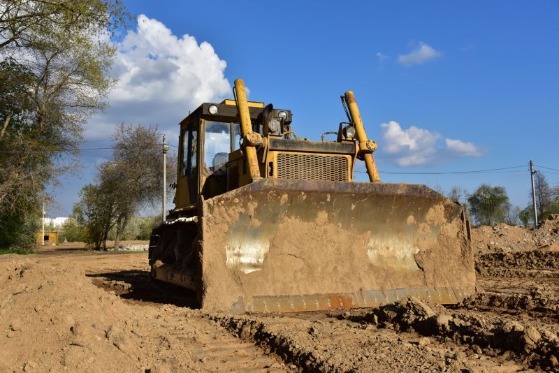 Bulldozer Land Grading